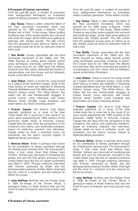 literary journalism examples in the philippines|6 Examples of Literary Journalism .